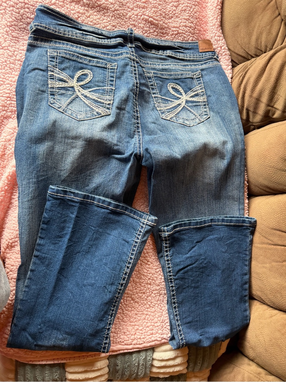 Wallflower Blue Flare Jeans with Embroidered Back Pockets